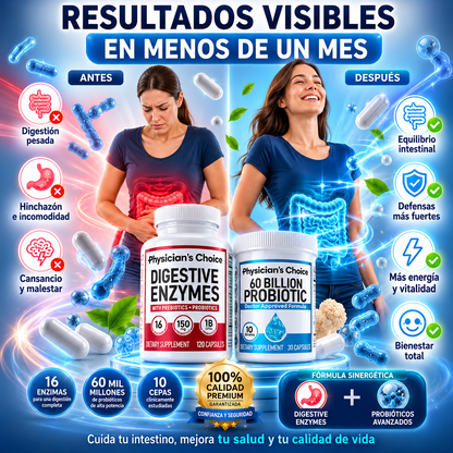 FloraZen – Soporte Digestivo Completo para Reducir Hinchazón y Mejorar la Absorción de Nutrientes