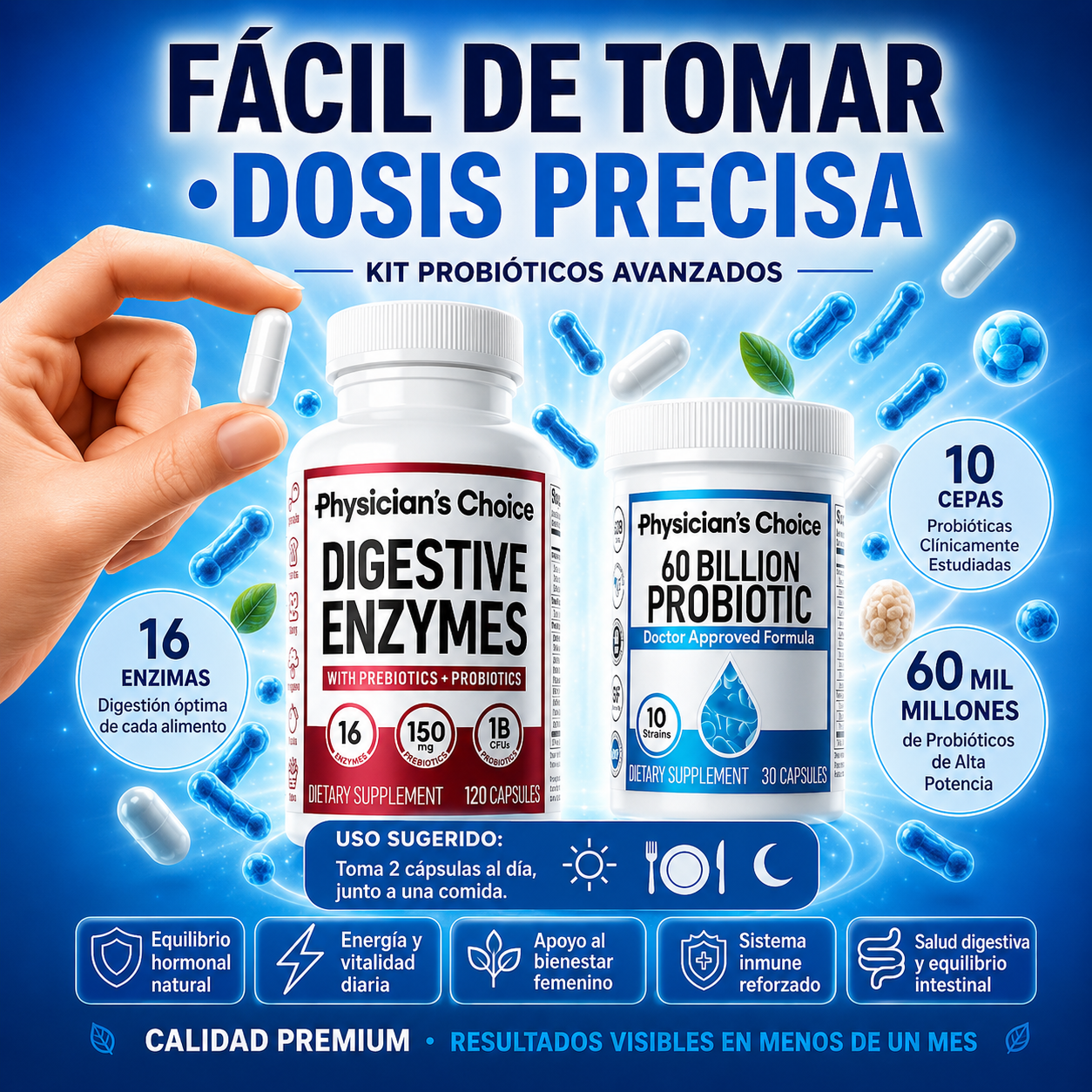 FloraZen – Soporte Digestivo Completo para Reducir Hinchazón y Mejorar la Absorción de Nutrientes